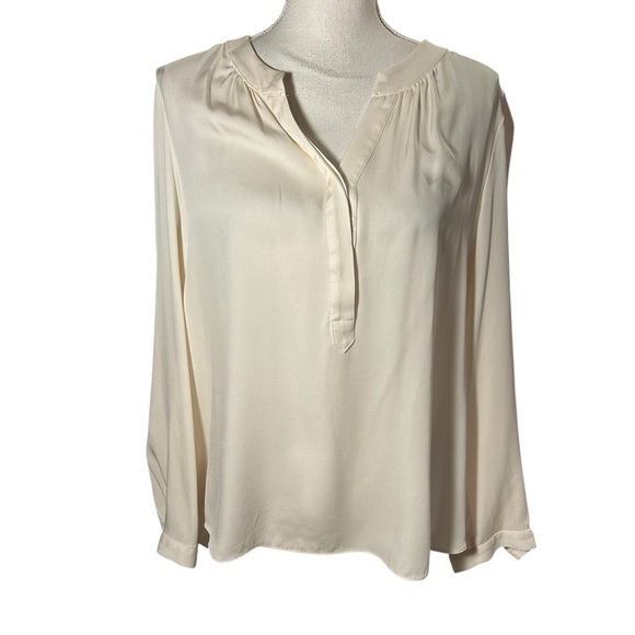 Milly Tops - Milly Cream Long Sleeve Women's Blouse